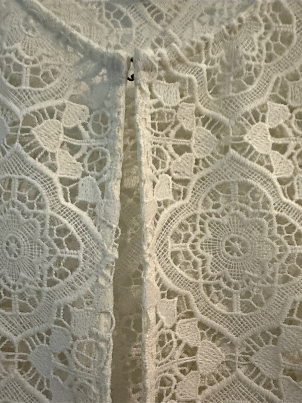 Ruby Rd. Ivory Crochet Lace Open-Front Tunic - Picture 3 of 6